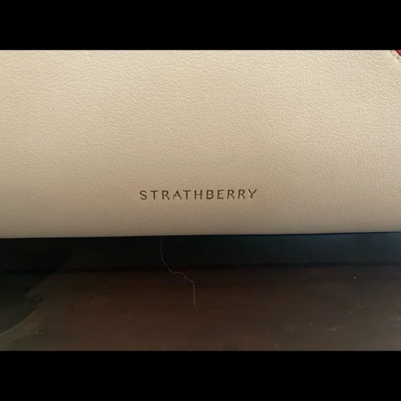 Strathberry Navy, Red, and White Tote Bag - Picture 3 of 16